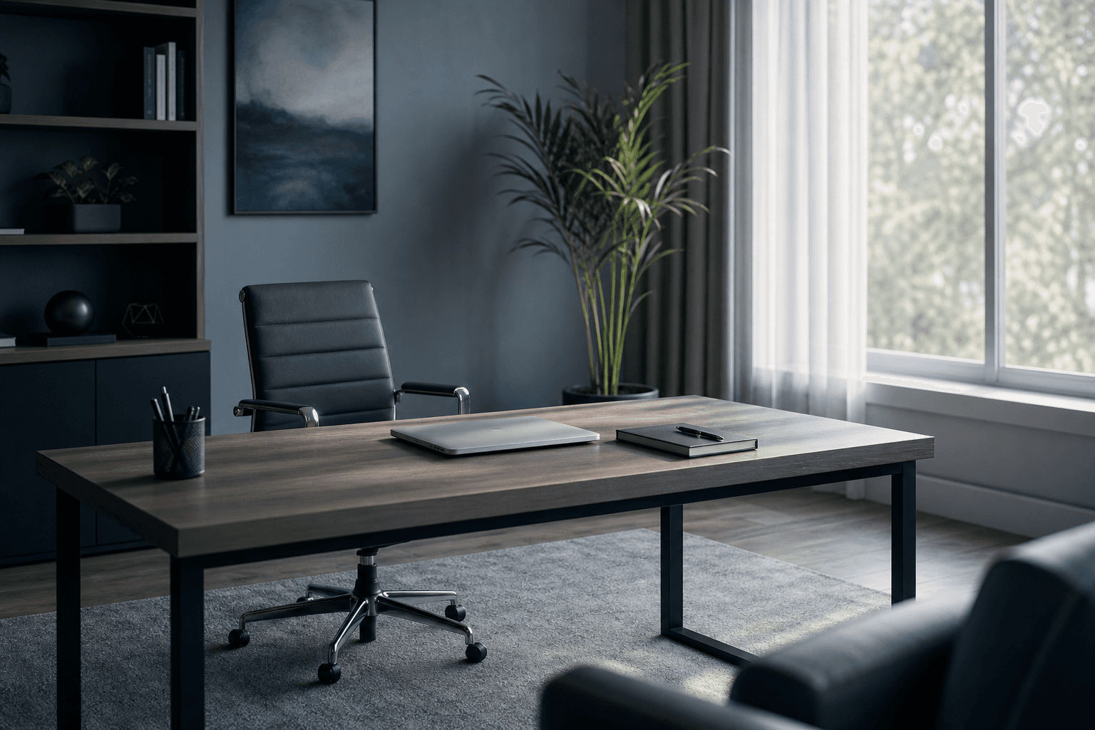 Ruhiges, aufgeräumtes Büro